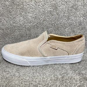 Vans Classic Perforated Suede Slip-on Sneaker Pink Shoes Women's US Size 7